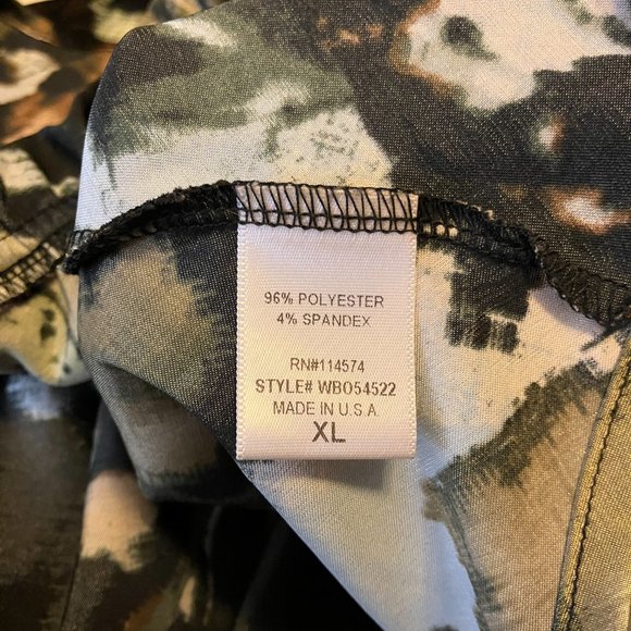 Pleione Womens Satin Peplum Blouse Size XL - Picture 12 of 13